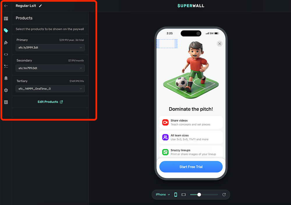 select application